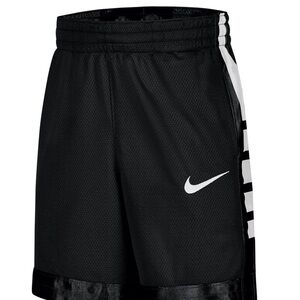 Nike Boy’s Elite Stripe Basketball Shorts in Black and White, NWT Sz Small